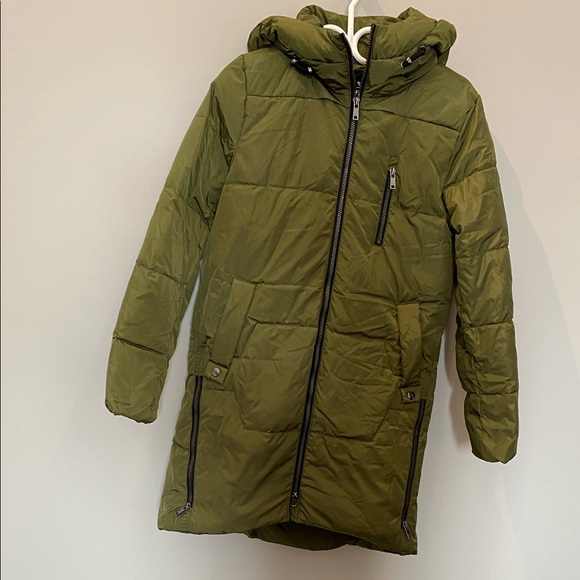 Orolay army green winter coat with hood - Picture 3 of 7